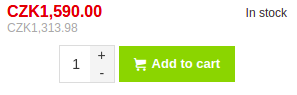 Add to cart button with icon