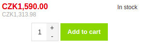 Add to cart button without icon